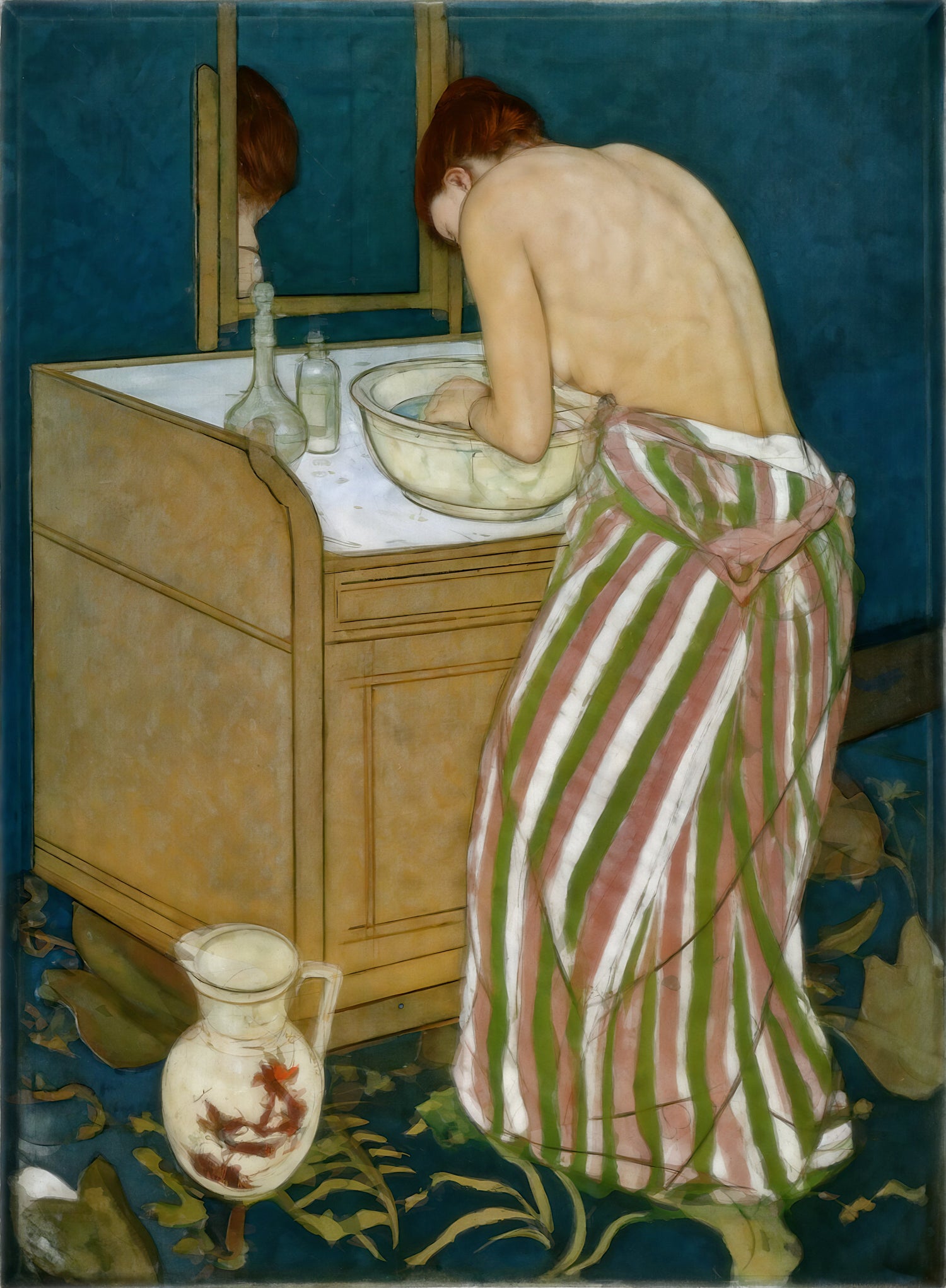 Woman Bathing by Mary Cassatt, 1891